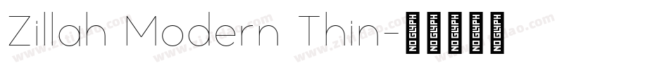 Zillah Modern Thin字体转换